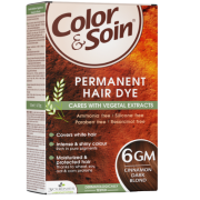 Pažeistiems ir silpniems plaukams. Tinka besilaukiančioms, žindančioms Ilgalaikiai plaukų dažai COLOR & SOIN, tamsi cinamoninė blondinė (6GM), 135 ml | Mano Vaistinė