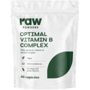 Tinka vegetarams ir veganams B grupės vitaminų kompleksas RAW POWDERS, 60 kaps. | Mano Vaistinė