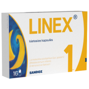Viduriavimą mažinantis vaistas Virškinimo sutrikimams LINEX, 16 kaps. | Mano Vaistinė