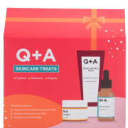 Rinkinį sudaro trys topinės Q+A priemonės Veido priežiūros priemonių rinkinys Q+A SKINCARE TREATS | Mano Vaistinė