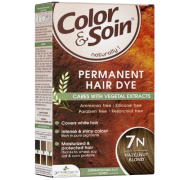 Pažeistiems ir silpniems plaukams. Tinka besilaukiančioms, žindančioms Ilgalaikiai plaukų dažai COLOR & SOIN, riešutų blondinė (7N), 135 ml | Mano Vaistinė Pažeistiems ir silpniems plaukams. Tinka besilaukiančioms, žindančioms Ilgalaikiai plaukų dažai COLOR & SOIN, riešutų blondinė (7N), 135 ml | Mano Vaistinė