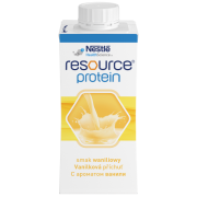 Specialios medicininės paskirties maisto produktas Medicininis vanilės skonio gėrimas NESTLE RESOURCE PROTEIN, 4 x 200 ml | Mano Vaistinė