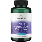 Trigubas magnio kompleksas SWANSON TRIPLE MAGNESIUM COMPLEX, 100 kaps. | Mano Vaistinė