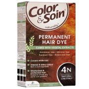 Pažeistiems ir silpniems plaukams. Tinka besilaukiančioms, žindančioms Ilgalaikiai plaukų dažai COLOR & SOIN, natūrali kaštoninė (4N), 135 ml | Mano Vaistinė Pažeistiems ir silpniems plaukams. Tinka besilaukiančioms, žindančioms Ilgalaikiai plaukų dažai COLOR & SOIN, natūrali kaštoninė (4N), 135 ml | Mano Vaistinė