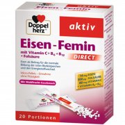 Maisto papildas moterims Geležis DOPPELHERZ AKTIV FEMIN DIRECT, 20 pak. | Mano Vaistinė Maisto papildas moterims Geležis DOPPELHERZ AKTIV FEMIN DIRECT, 20 pak. | Mano Vaistinė