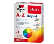 Vitaminai, mineralai ir mikroelementai DOPPELHERZ AKTIV A-Z DEPOT, 30 tab. | Mano Vaistinė Vitaminai, mineralai ir mikroelementai DOPPELHERZ AKTIV A-Z DEPOT, 30 tab. | Mano Vaistinė