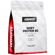 Išrūgų baltymai - vanilės skonio ICONFIT WHEY 80, 1 kg | Mano Vaistinė