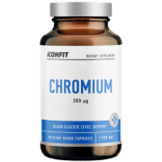 Padeda palaikyti normalią gliukozės koncentraciją kraujyje Chromas ICONFIT 200 mcg, 90 kapsulių | Mano Vaistinė
