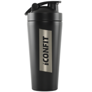 Nerūdijančio plieno plaktuvė ICONFIT 800ml - juoda | Mano Vaistinė