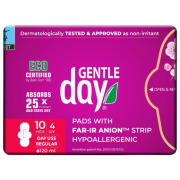 Itin gerai absorbuoja skystį ir paverčia jį žele Dieniniai higieniniai paketai GENTLE DAY FAR-IR ANION, 10 vnt. | Mano Vaistinė