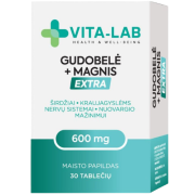 Maisto papildas VITA-LAB GUDOBELĖ + MAGNIS EXTRA 600 mg, N30 | Mano Vaistinė