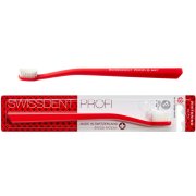 Sustiprina dantų pastų balinamąjį poveikį Balinantis dantų šepetukas SWISSDENT WHITENING CLASSIC (raudona spalva) | Mano Vaistinė