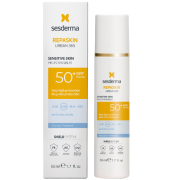 Padeda nuraminti, drėkinti ir pamaitinti jautrią ir silpną veido odą Apsauginis veido kremas jautriai odai SESDERMA REPASKIN URBAN 365 SPF50+, 50 ml | Mano Vaistinė