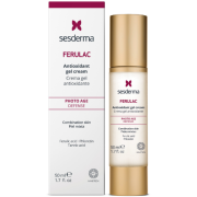Padeda palaikyti gerą odos būklę ir apsaugoti ją nuo išorinių aplinkos veiksnių Antioksidacinis gelinis veido kremas SESDERMA FERULAC, 50 ml | Mano Vaistinė