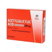 Acetylsalicylic acid Grindeks 500mg N20 | Mano Vaistinė Acetylsalicylic acid Grindeks 500mg N20 | Mano Vaistinė