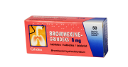 Vaistas nuo kosulio Bromhexine 8 mg tabletės, N50 (G) | Mano Vaistinė Vaistas nuo kosulio Bromhexine 8 mg tabletės, N50 (G) | Mano Vaistinė