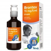 Vaistas nuo kosulio Brontex sirupas 15 mg/5 ml, 100 ml | Mano Vaistinė Vaistas nuo kosulio Brontex sirupas 15 mg/5 ml, 100 ml | Mano Vaistinė