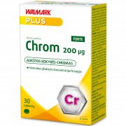 Chromas normaliai gliukozės koncentracijai kraujyje ir maistinių makromedžiagų apykaitai.   Chromas WALMARK CHROM FORTE 200mcg, 30 tab. | Mano Vaistinė Chromas normaliai gliukozės koncentracijai kraujyje ir maistinių makromedžiagų apykaitai.   Chromas WALMARK CHROM FORTE 200mcg, 30 tab. | Mano Vaistinė