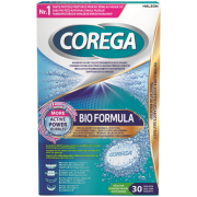 Dantų protezų valomosios tabletės COREGA BIO FORMULA, 30 vnt. | Mano Vaistinė