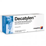 Vaistas nuo gerklės skausmo Decatylen lozenges kietosios pastilės, N40 | Mano Vaistinė Vaistas nuo gerklės skausmo Decatylen lozenges kietosios pastilės, N40 | Mano Vaistinė