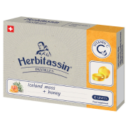 Peršalimo simptomams Pastilės gerklei su islandine kerpena ir medumi HERBITASSIN, 12 vnt.  | Mano Vaistinė