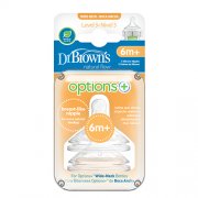 Dr.Browns III lygio Options+ žindukai 6-9 mėn., silikoniniai (plačiu kakleliu), 2 vnt. | Mano Vaistinė Dr.Browns III lygio Options+ žindukai 6-9 mėn., silikoniniai (plačiu kakleliu), 2 vnt. | Mano Vaistinė