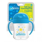 Dr.Browns gertuvė minkštu snapeliu su rankenėlėm 180ml, mėlyna | Mano Vaistinė Dr.Browns gertuvė minkštu snapeliu su rankenėlėm 180ml, mėlyna | Mano Vaistinė