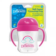 Dr.Browns gertuvė minkštu snapeliu su rankenėlėm 180ml, rožinė | Mano Vaistinė Dr.Browns gertuvė minkštu snapeliu su rankenėlėm 180ml, rožinė | Mano Vaistinė