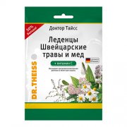 Šveicariškų žolių skonio Ledinukai su vitaminu C ir medumi DR.THEISS, 75 g | Mano Vaistinė Šveicariškų žolių skonio Ledinukai su vitaminu C ir medumi DR.THEISS, 75 g | Mano Vaistinė