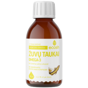 Žuvų taukai su camelina sativa aliejumi ECOSH, citrinų skonio, 150 ml | Mano Vaistinė