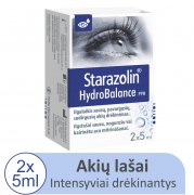 Drėkinamieji akių lašai Drėkinamieji akių lašai STARAZOLIN HYDROBALANCE, 5 ml, 2 vnt. | Mano Vaistinė Drėkinamieji akių lašai Drėkinamieji akių lašai STARAZOLIN HYDROBALANCE, 5 ml, 2 vnt. | Mano Vaistinė