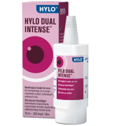 Didelė drėkinamųjų medžiagų koncentracija Akių lašai intensyviai sausoms akims HYLO DUAL INTENSE, 10ml  | Mano Vaistinė
