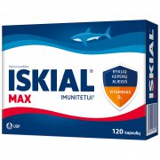 Ryklio kepenų aliejus su vitaminu D3. Užteks 2-3 mėnesiams Imuninei sistemai ISKIAL MAX, 120 kap. | Mano Vaistinė Ryklio kepenų aliejus su vitaminu D3. Užteks 2-3 mėnesiams Imuninei sistemai ISKIAL MAX, 120 kap. | Mano Vaistinė