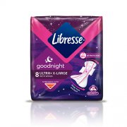 Naktiniai higieniniai paketai Paketai „LIBRESSE Goodnight Ultra X-large“, 8 vnt. | Mano Vaistinė Naktiniai higieniniai paketai Paketai „LIBRESSE Goodnight Ultra X-large“, 8 vnt. | Mano Vaistinė