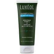 Švelniai valo ir atkuria plaukų stiprumą bei gyvybingumą. Stiprinamasis šampūnas nusilpusiems, lūžinėjantiems plaukams LUXEOL, 200ml | Mano Vaistinė