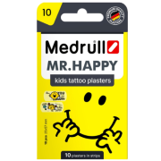 Vaikiški pleistrai atsparūs vandeniui MEDRULL MR. HAPPY, 10 vnt | Mano Vaistinė