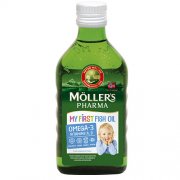 Imunitetui, smegenų funkcijai, regėjimui Mano pirmieji žuvų taukai MOLLER'S BABY, 250 ml | Mano Vaistinė Imunitetui, smegenų funkcijai, regėjimui Mano pirmieji žuvų taukai MOLLER'S BABY, 250 ml | Mano Vaistinė
