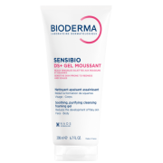 Ramina odos sudirgimą. Be pridėtinių kvapiųjų medžiagų Gelinis jautrios, pleiskanojančios ir paraudusios odos prausiklis BIODERMA SENSIBIO DS+, 200 ml | Mano Vaistinė