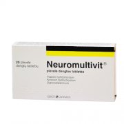 Nervų sistemą veikiantis vaistas Neuromultivit plėvele dengtos tabletės, N20 | Mano Vaistinė Nervų sistemą veikiantis vaistas Neuromultivit plėvele dengtos tabletės, N20 | Mano Vaistinė