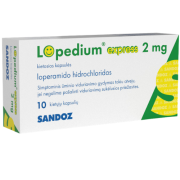 Vaistas nuo viduriavimo Nuo viduriavimo Lopedium express 2 mg, 10 kaps.  | Mano Vaistinė