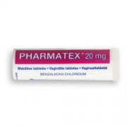 Kontraceptinės priemonės Pharmatex 20 mg makšties tabletės, N12 | Mano Vaistinė Kontraceptinės priemonės Pharmatex 20 mg makšties tabletės, N12 | Mano Vaistinė