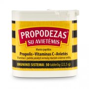 Propolis (bičių pikis) su vitaminu C ir augaliniais ekstraktais Gerklei ir imunitetui PROPODEZAS su avietėmis, 50 tab. | Mano Vaistinė Propolis (bičių pikis) su vitaminu C ir augaliniais ekstraktais Gerklei ir imunitetui PROPODEZAS su avietėmis, 50 tab. | Mano Vaistinė