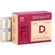 Liposominis vitaminas D3 4000, TV REXSAVIT LIPO, 30 kaps. | Mano Vaistinė Liposominis vitaminas D3 4000, TV REXSAVIT LIPO, 30 kaps. | Mano Vaistinė