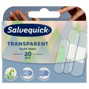 Pralaidūs orui, atsparūs vandeniui ir purvui Pleistrų rinkinys SALVEQUICK ALOE VERA TRANSPARENT, 20 vnt. | Mano Vaistinė Pralaidūs orui, atsparūs vandeniui ir purvui Pleistrų rinkinys SALVEQUICK ALOE VERA TRANSPARENT, 20 vnt. | Mano Vaistinė