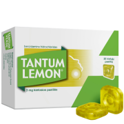 Gerklės skausmą malšinančios kietosios pastilės TANTUM LEMON 3 mg, 20 vnt. | Mano Vaistinė