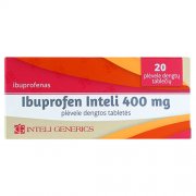 Ibuprofen Inteli 400mg plėvele dengtos tabletės, 20 tab. | Mano Vaistinė Ibuprofen Inteli 400mg plėvele dengtos tabletės, 20 tab. | Mano Vaistinė