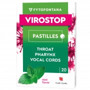 Nuo virusų mėtų skonio FYTOFONTANA VIROSTOP, 20 pastilių  | Mano Vaistinė Nuo virusų mėtų skonio FYTOFONTANA VIROSTOP, 20 pastilių  | Mano Vaistinė