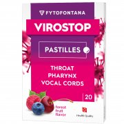 Apsauginis barjeras nuo virusų Nuo virusų miško uogų skonio FYTOFONTANA VIROSTOP, 20 pastilių | Mano Vaistinė Apsauginis barjeras nuo virusų Nuo virusų miško uogų skonio FYTOFONTANA VIROSTOP, 20 pastilių | Mano Vaistinė