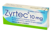 Vaistas nuo alergijos Zyrtec 10 mg tabletės nuo alergijos, N10  | Mano Vaistinė Vaistas nuo alergijos Zyrtec 10 mg tabletės nuo alergijos, N10  | Mano Vaistinė