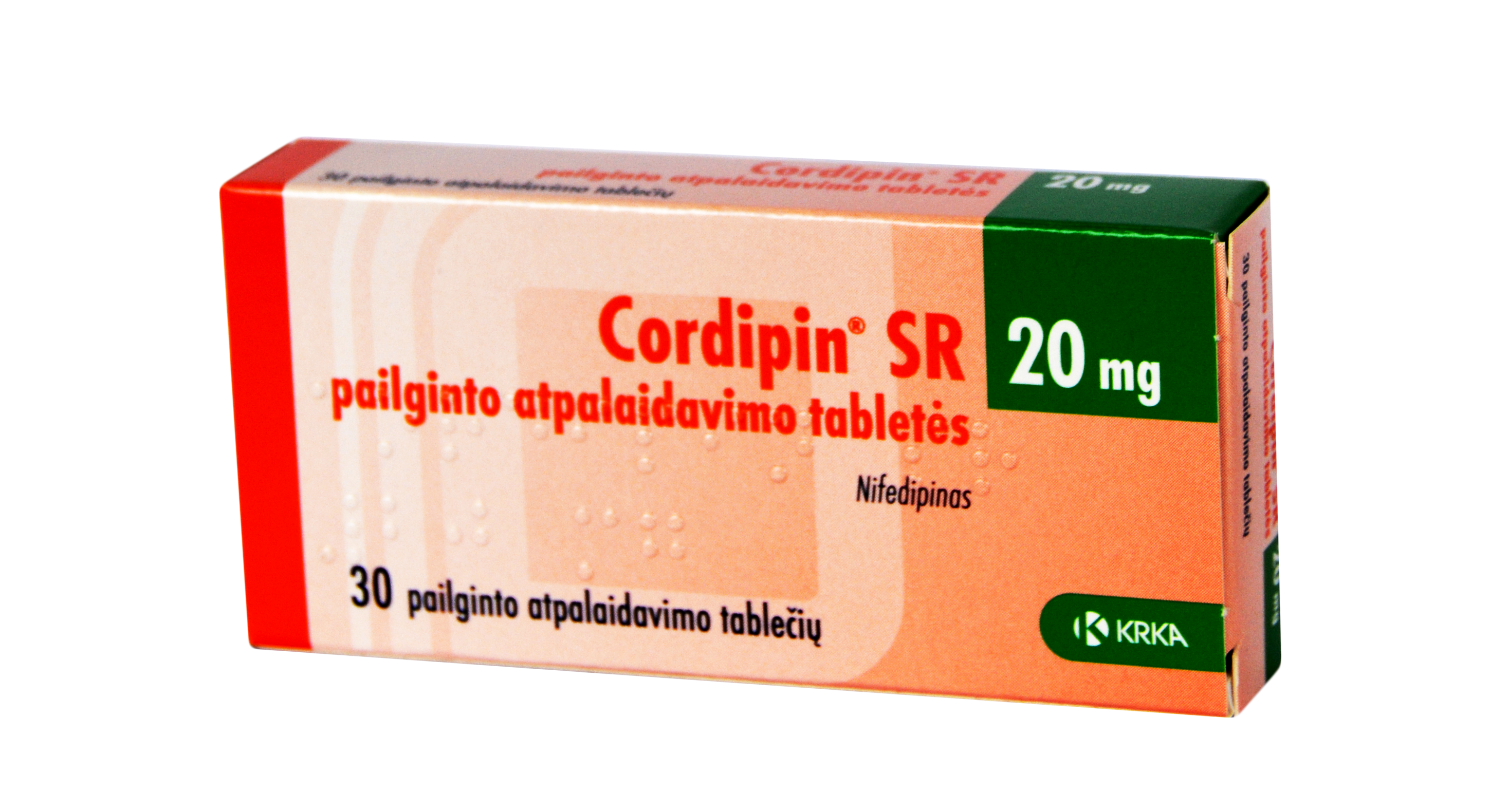 vaistai nuo hipertenzijos - nifedipinas